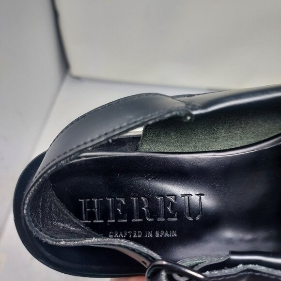 Hereu Black Raiger Heeled Sling Back Shoe - Picture 6 of 11